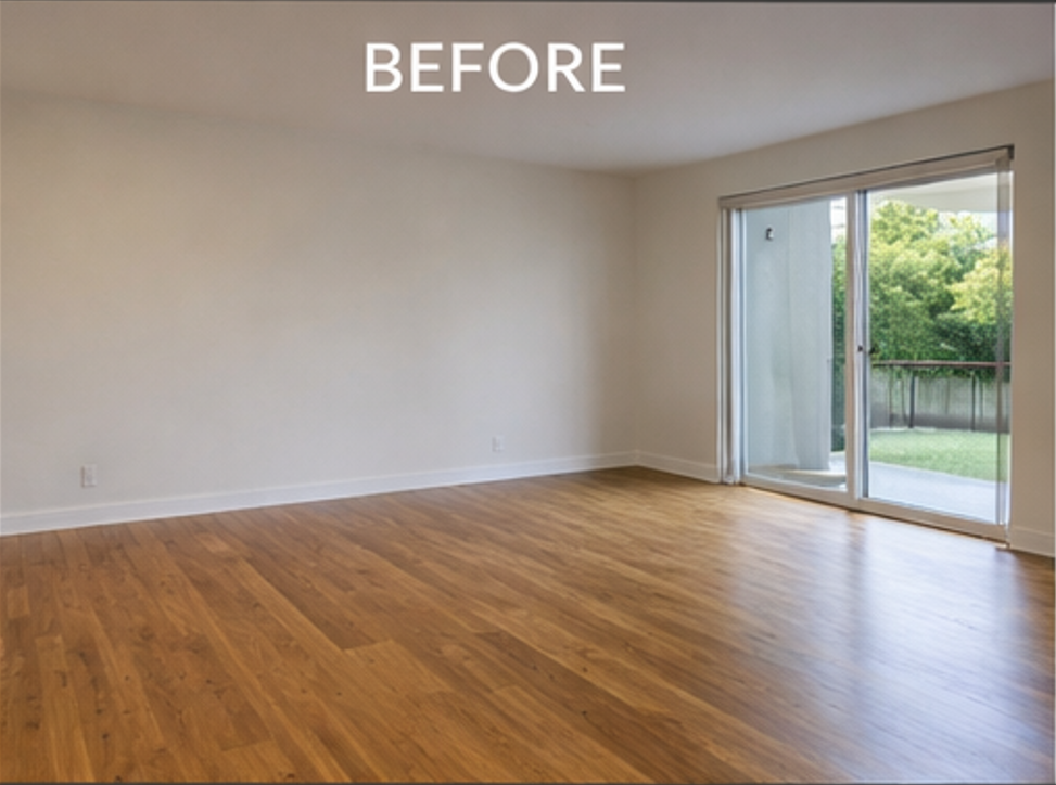 Vacant room before home staging